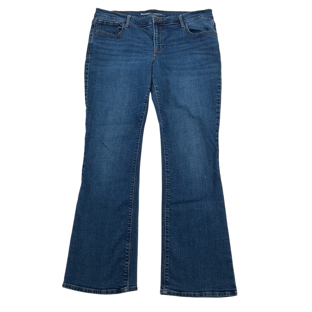 Old Navy Diva‎ Bootcut Jeans Wms 12 Short Blue Medium Wash Mid Rise Classic Y2K